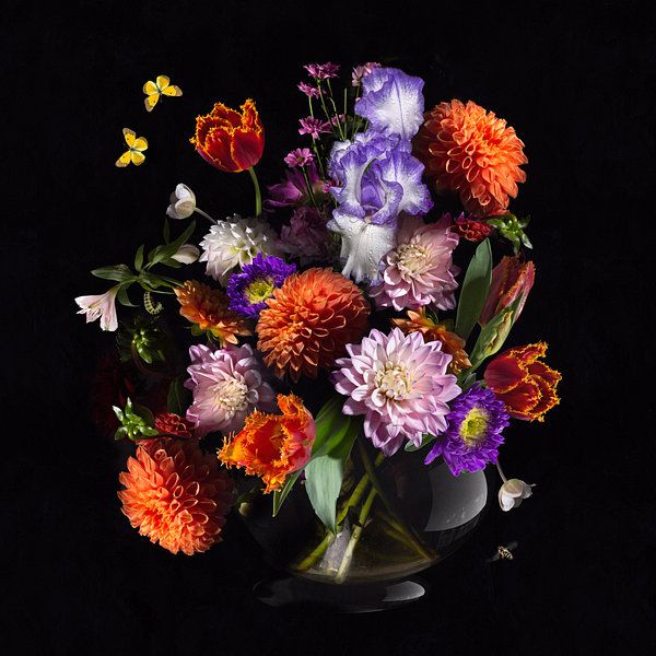 bloemen schilderij van Sander van Laar de digitale bloemist
