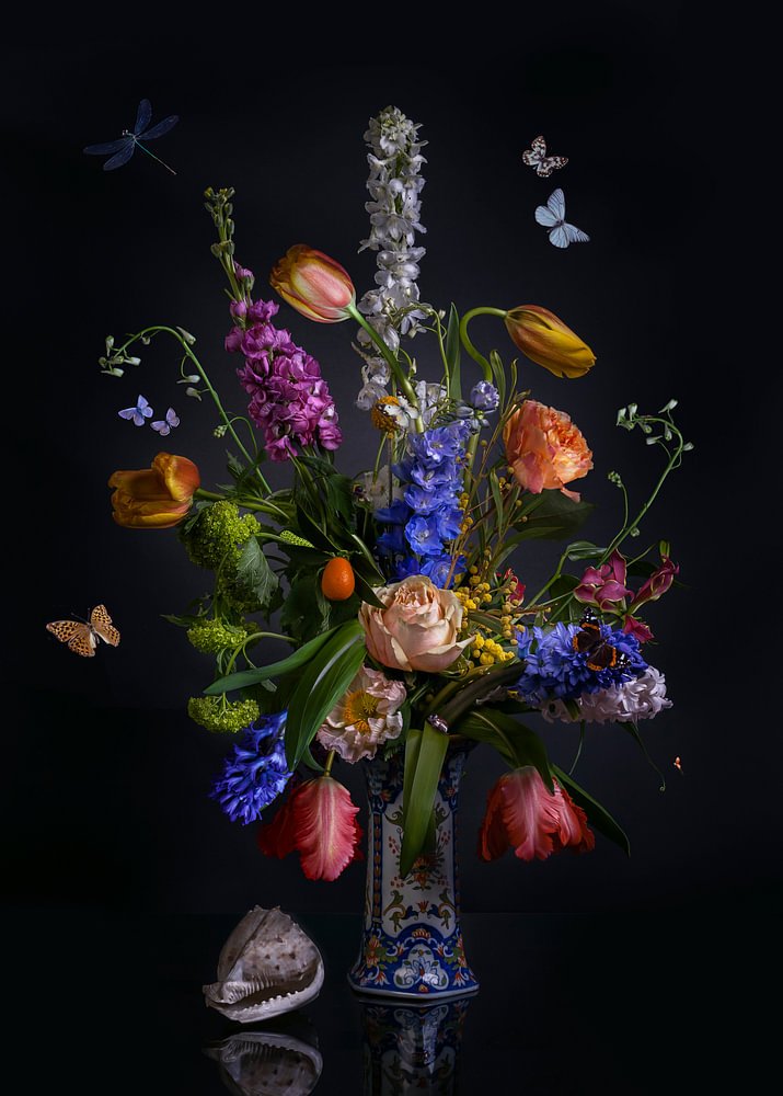 Dutch Love bloemstilleven — bloemstilleven van Sander van Laar
