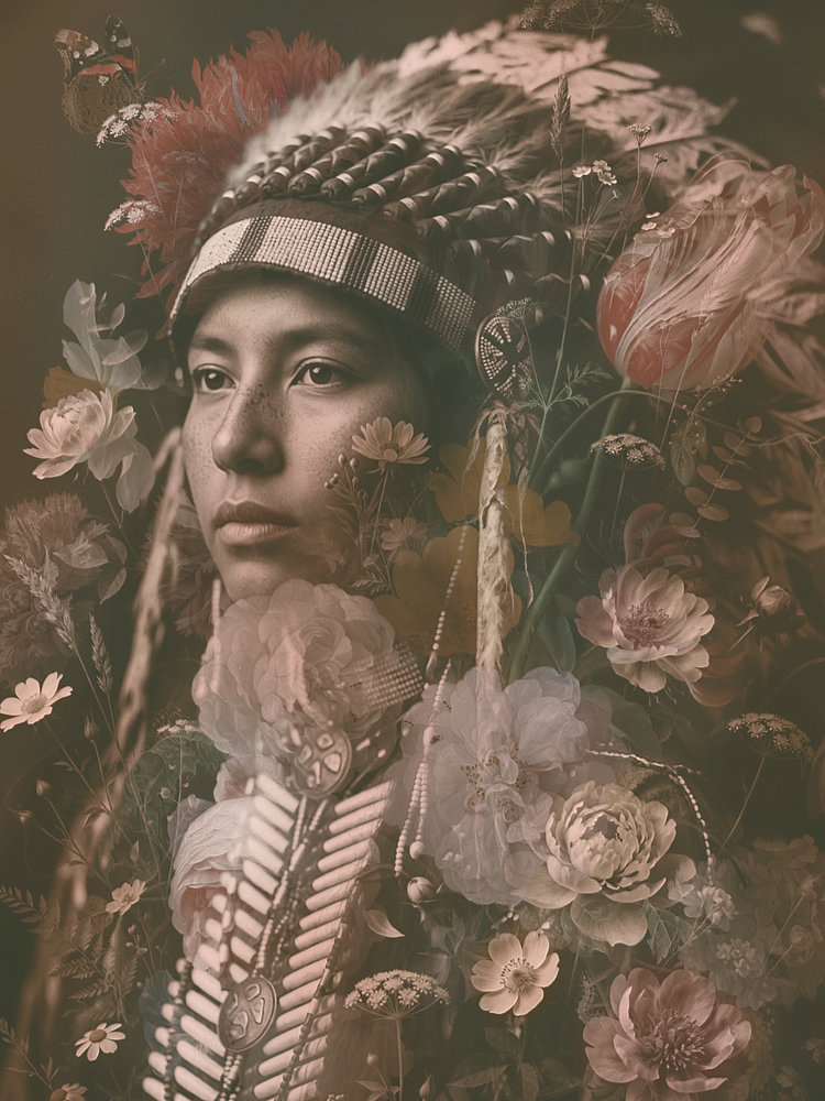 Indian Summer II – Botanisch portret met klassieke bloemen — bloemstilleven van Sander van Laar