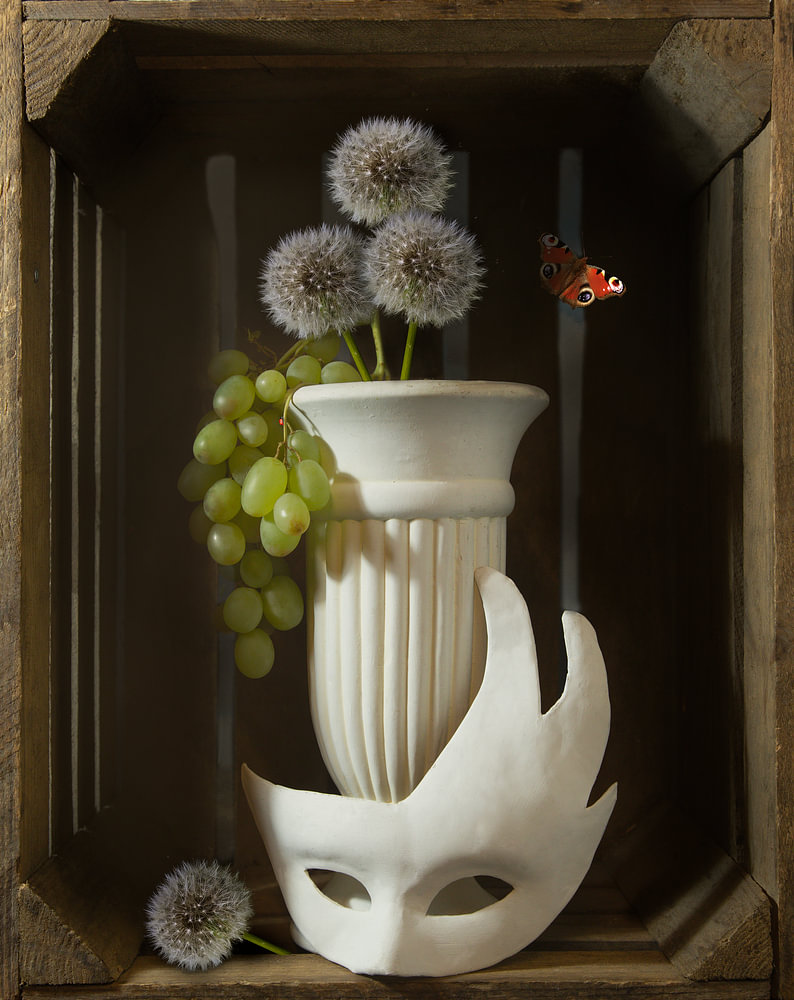 Paardenbloemen - stilleven — bloemstilleven van Sander van Laar
