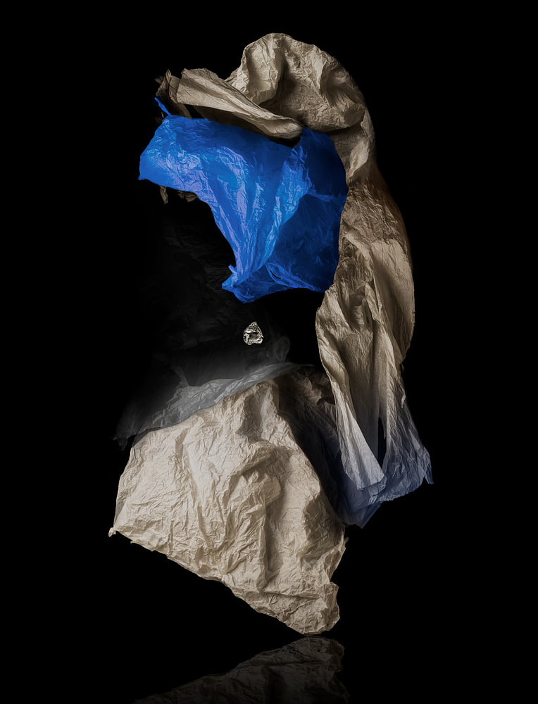 Meisje met de parel abstract — bloemstilleven van Sander van Laar