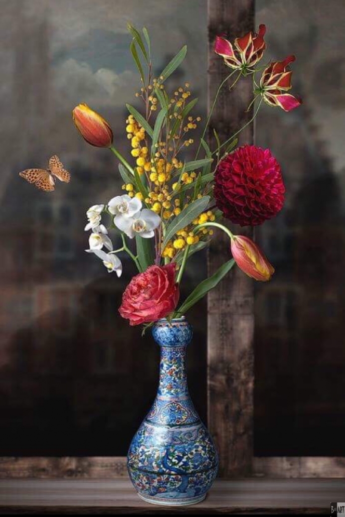 Royal Blueeen prachtig kunstwerk van Kunstenaar Sander van Laar uit Veenendaal. Dit werk is gelimiteerd te koop