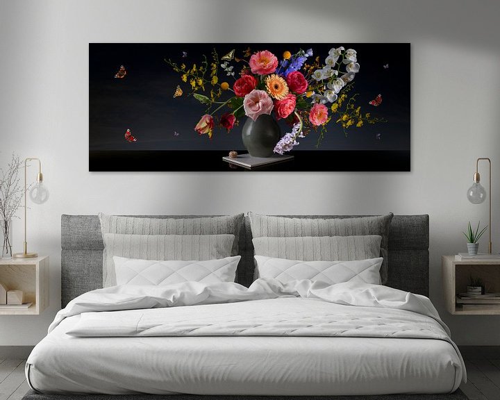 Panorama fotografie bloemenschilderij van Sander van Laar de digitale bloemist