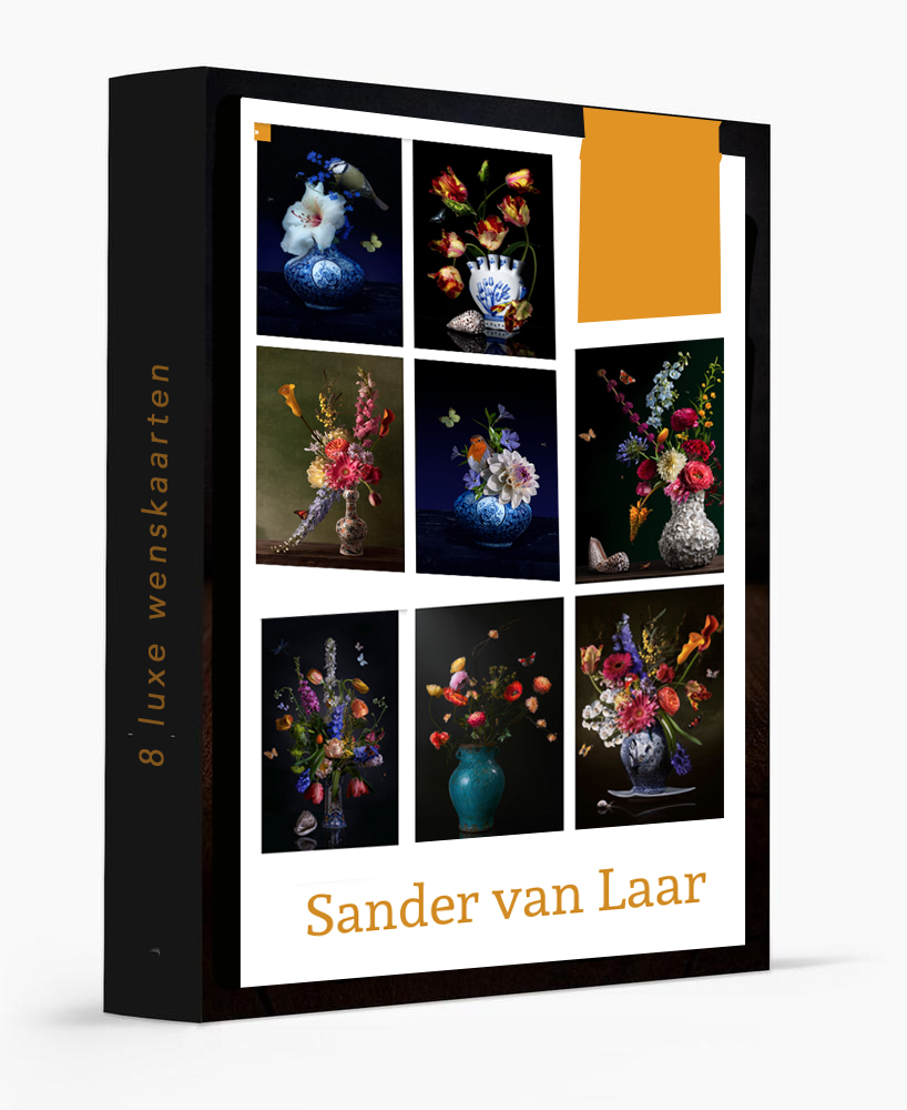 Wenskaarten bloemen set Sander van Laar