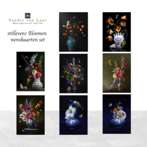 wenskaarten set met prachtige bloemstillevens van Sander van Laar