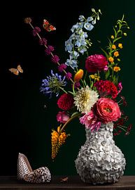 schoonheid met bloemen aan jouw muur