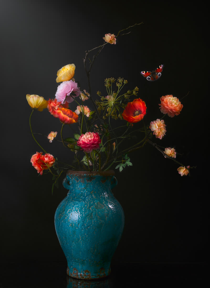 Dutch flower still life by Sander van Laar